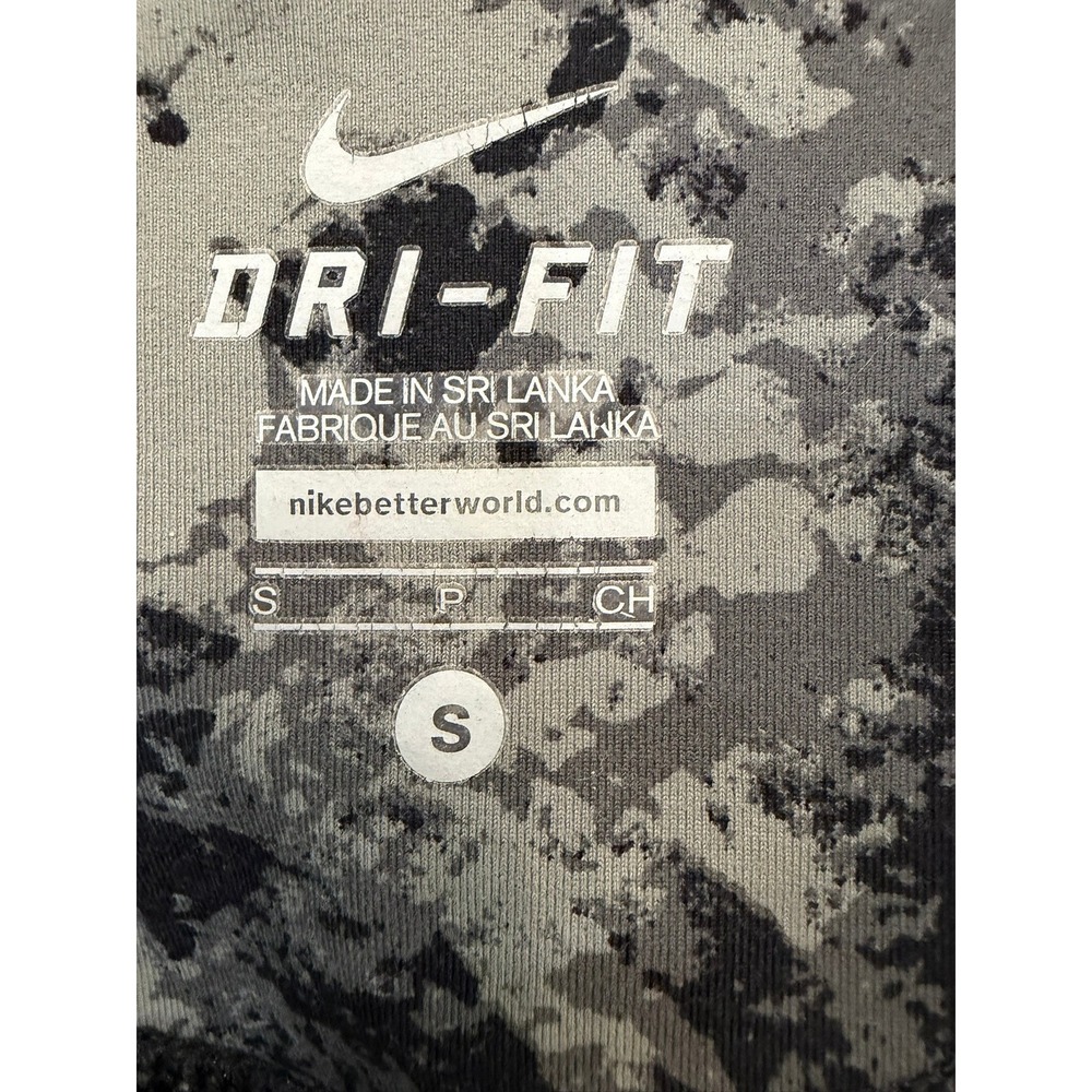 Nike Dri-FIT Womens Grey Black Abstract Print Cropped Leggings Size S Small - Picture 5 of 6